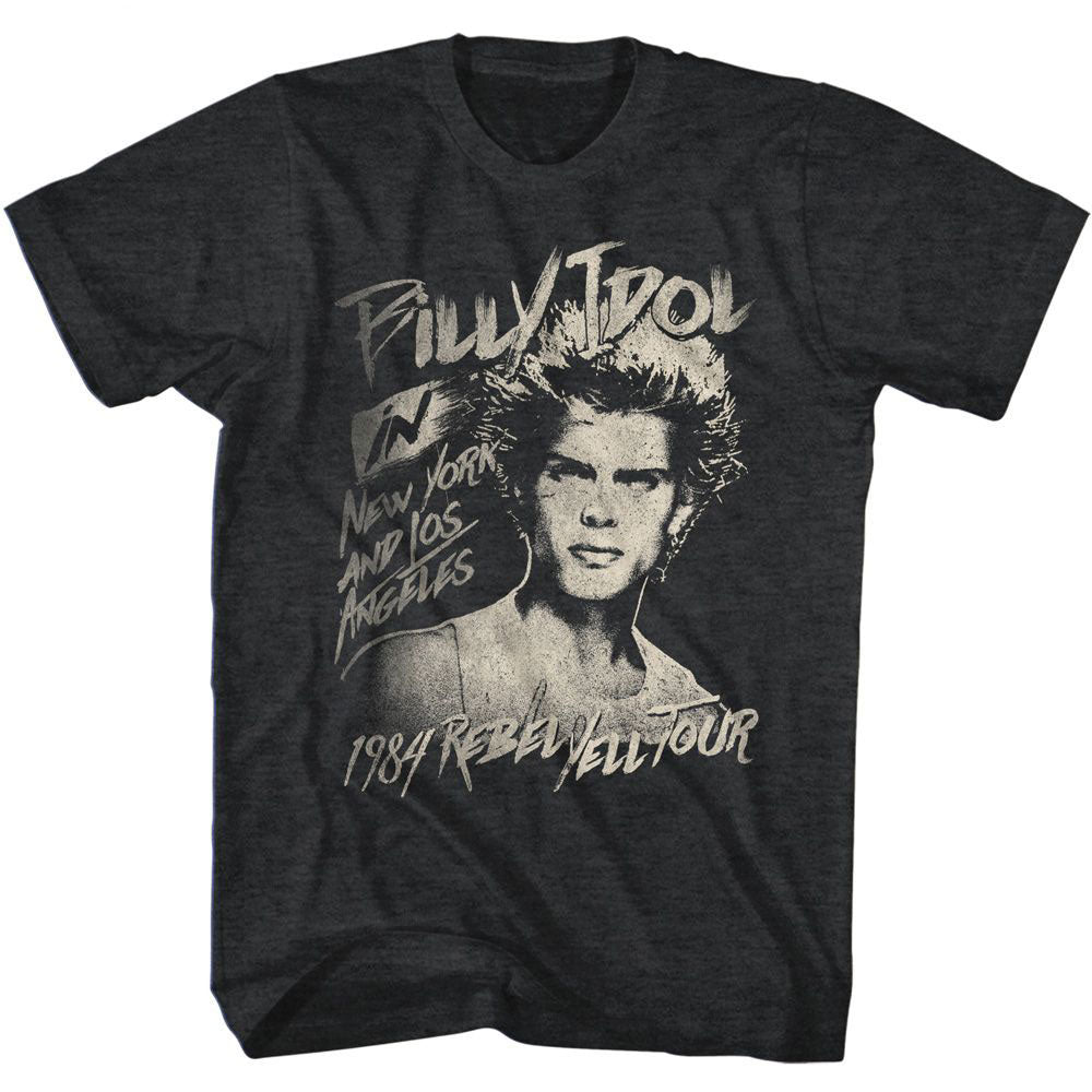 Billy Idol 84 Rebel Yell Tour T-shirt Front