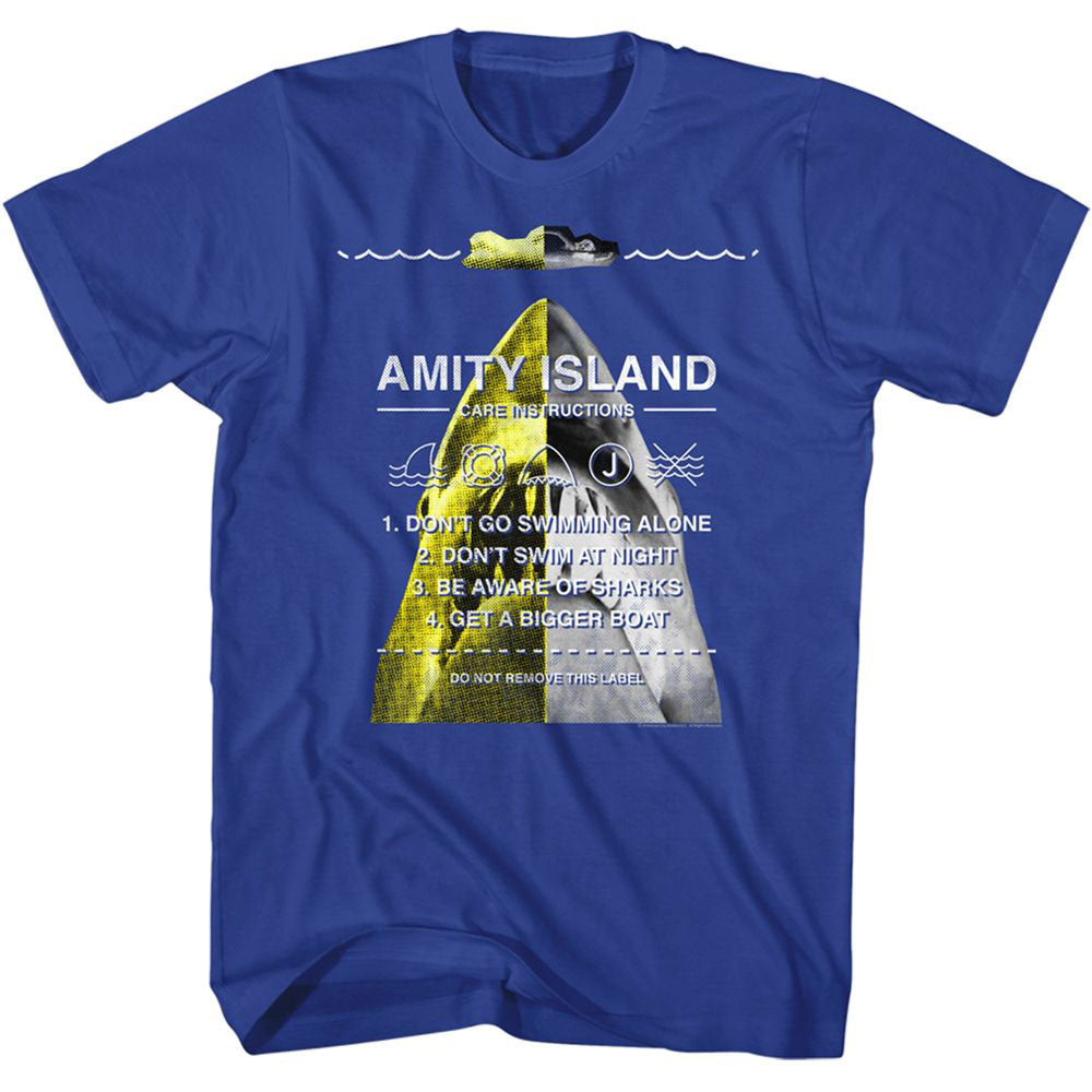Jaws Instruction Collage T-shirt Front