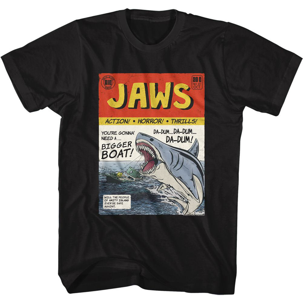 Jaws Comic Book T-shirt Front