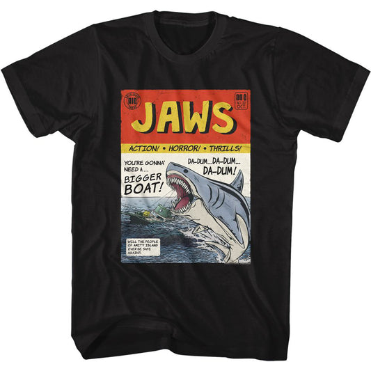 Jaws Comic Book T-shirt Front