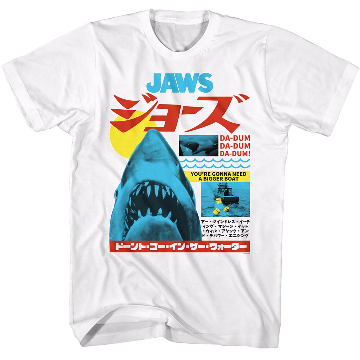 Jaws Jaws Japanese Text T-shirt
