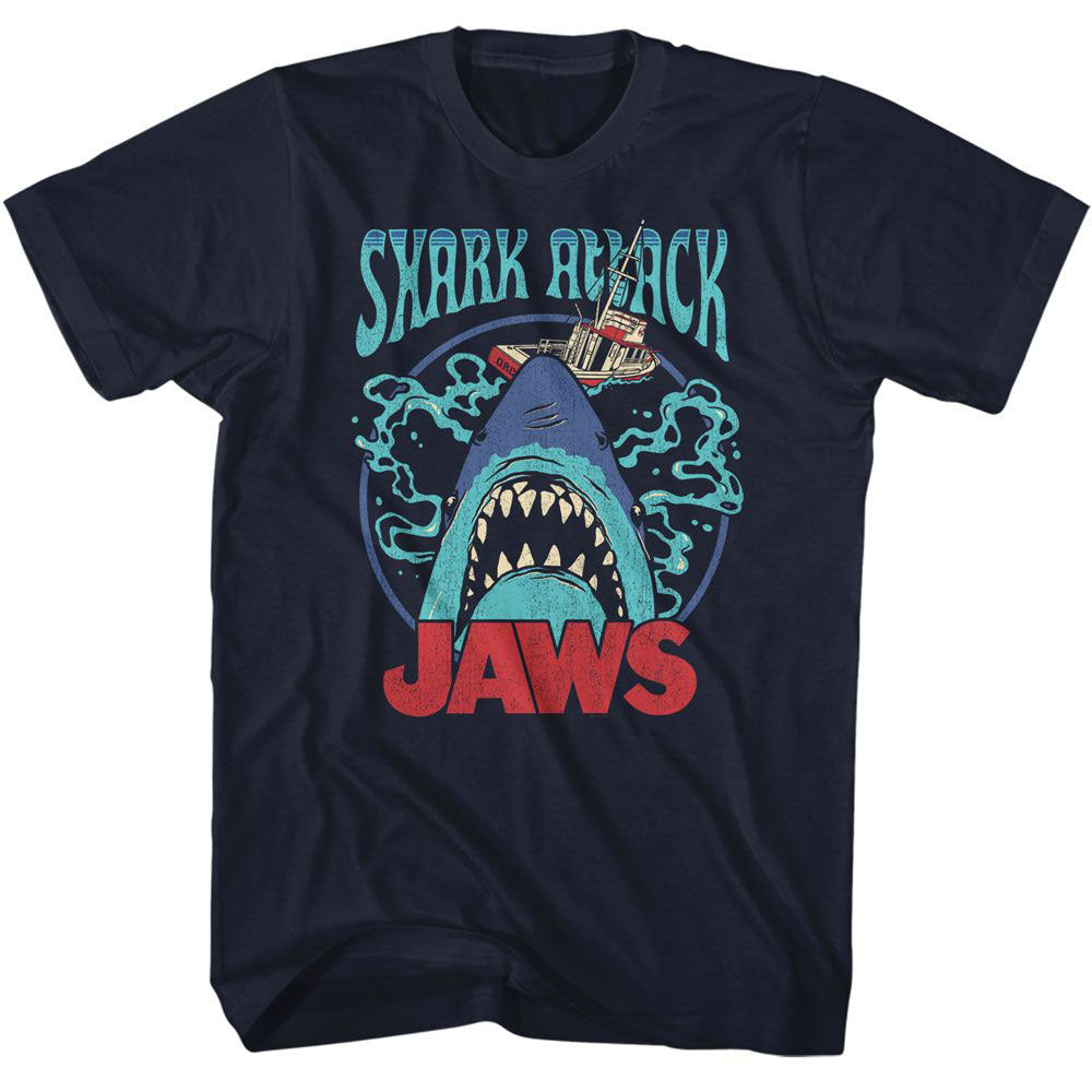Jaws Swirly Water T-shirt Front