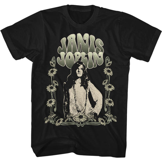 Janis Joplin Art Nouveau Sunflowers T-shirt Front