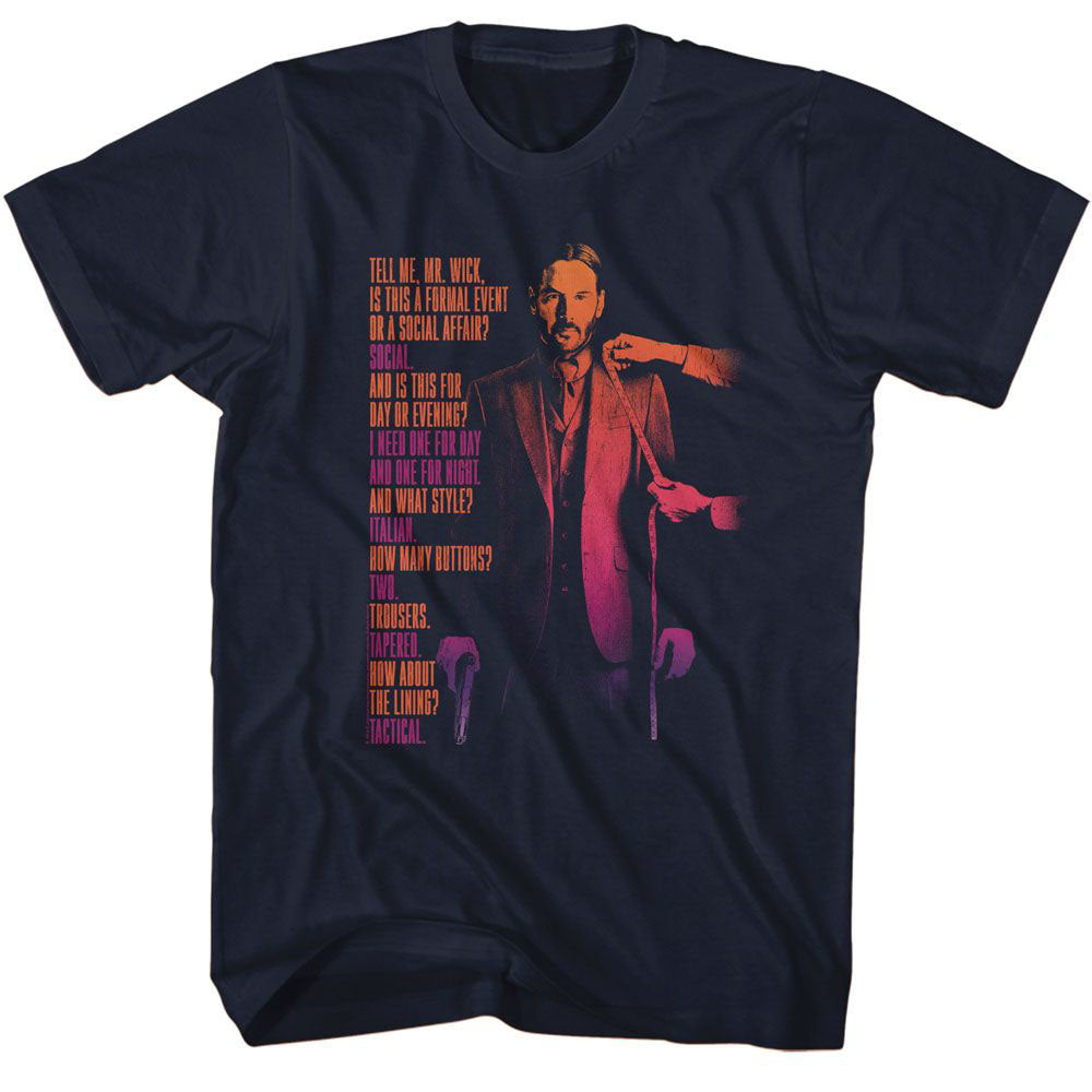 John Wick Tell Me Mr Wick T-shirt Front