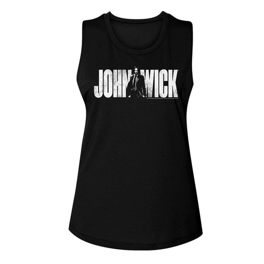 John Wick With Name Womens Tank Front