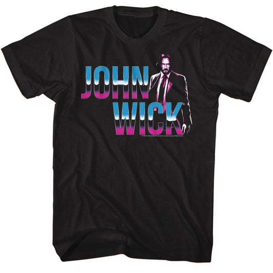 John Wick Neon Chrome Logo T-shirt Front