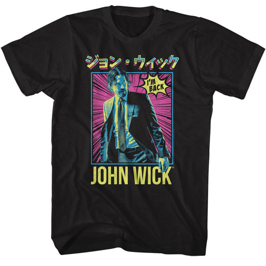 John Wick Neon Manga Ish T-shirt Front