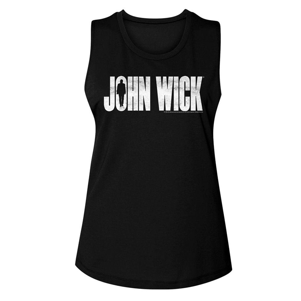 John Wick Silhouette Womens Tank Front