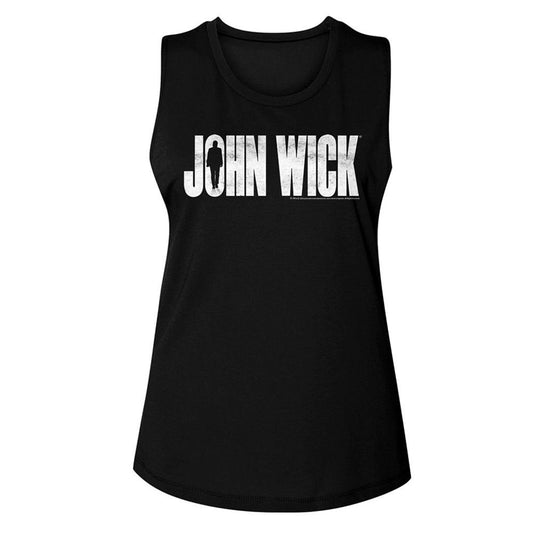 John Wick Silhouette Womens Tank Front