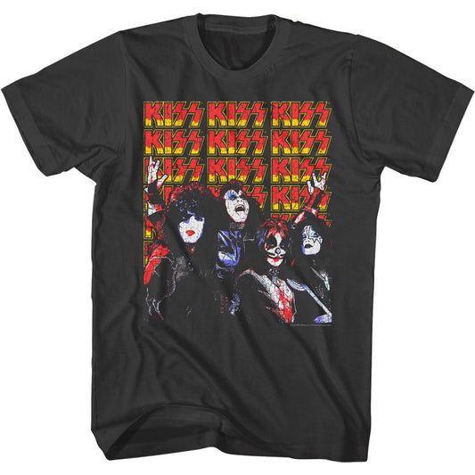KISS Lots Of Logos T-shirt Front