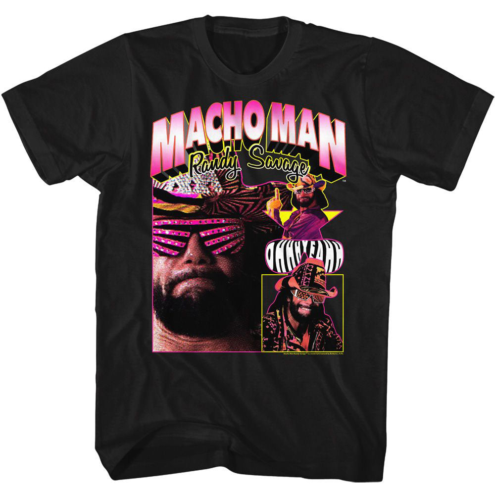 Macho Man Macho Collage T-shirt Front