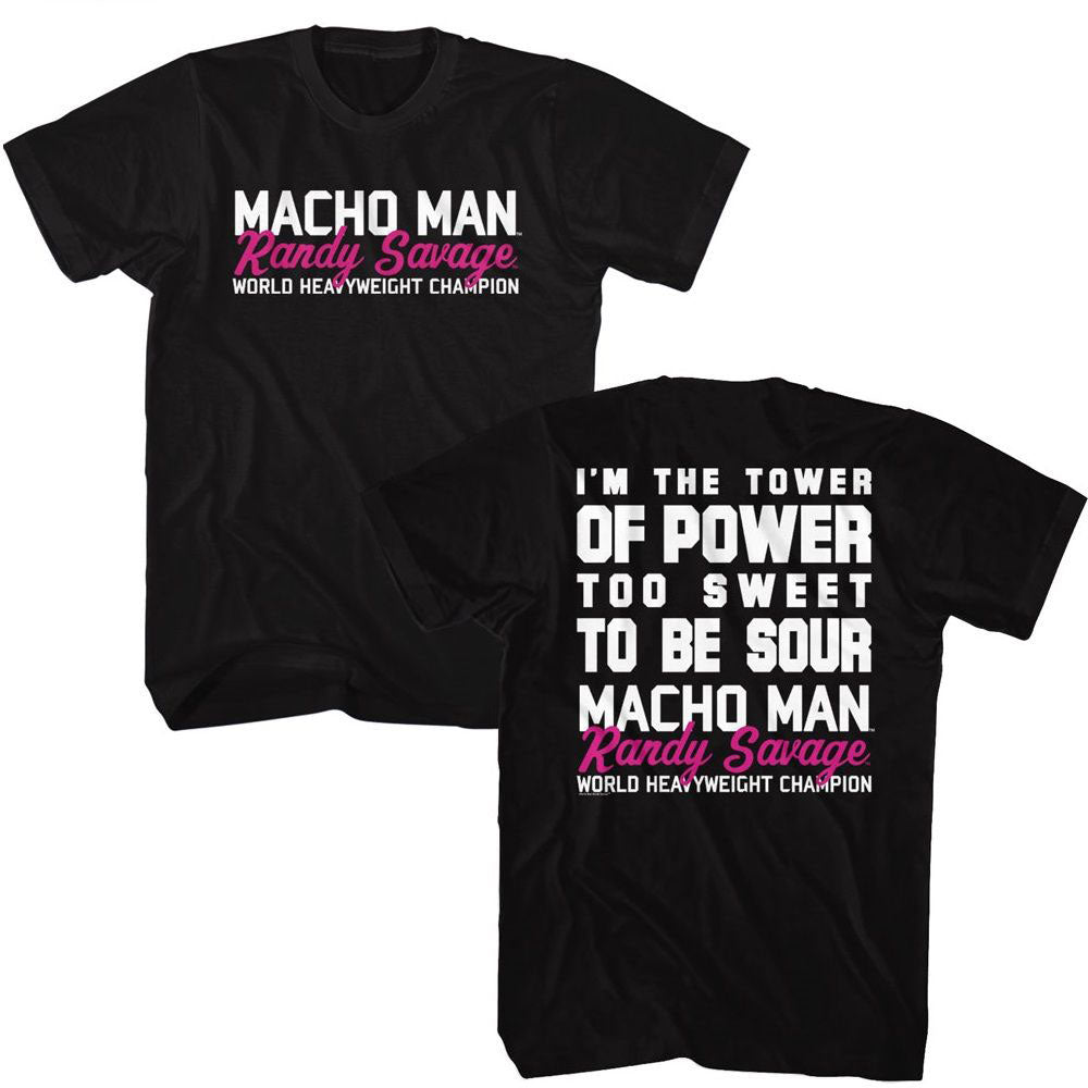 Macho Man Tower Of Power T-shirt Front
