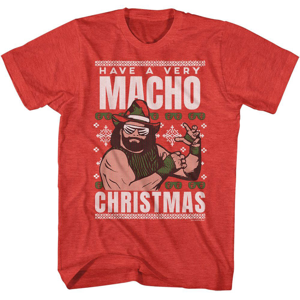 Macho Man Very Macho Christmas T-shirt Front