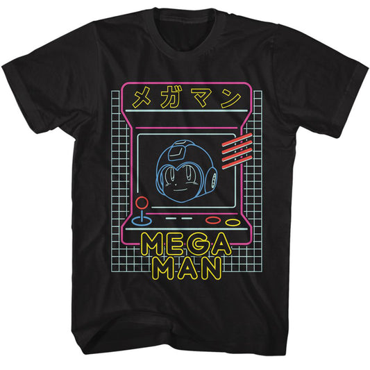 Mega Man Neon Arcade T-shirt Front