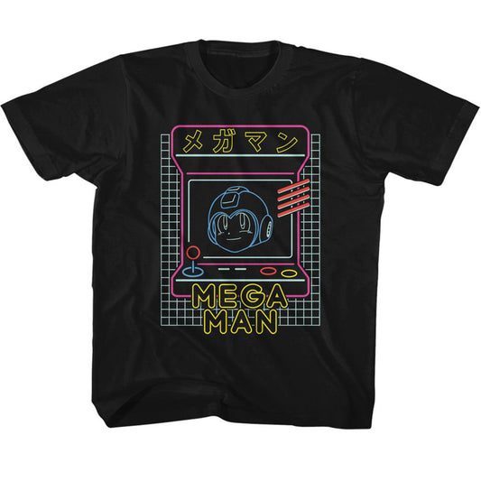 Mega Man Neon Arcade Youth T-shirt Front