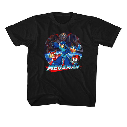 Mega Man Collage Youth T-shirt Front