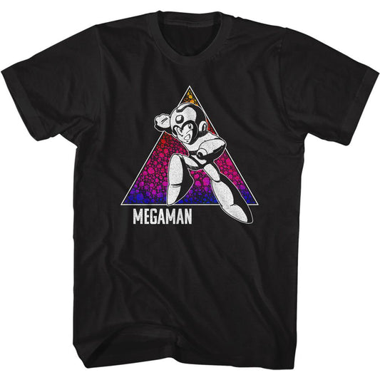 Mega Man Color Triangle T-shirt Front