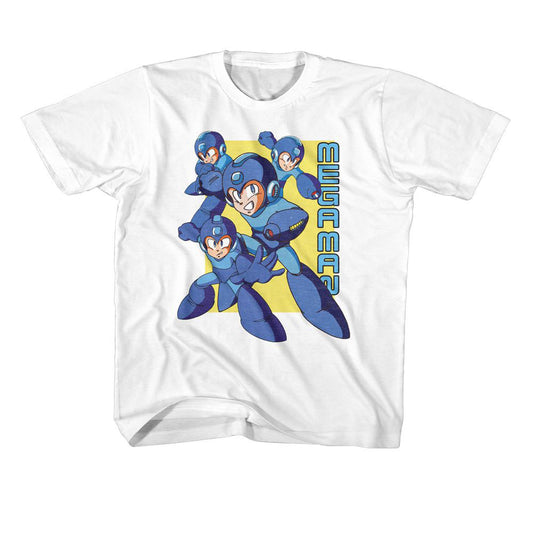 Mega Man Megaman Multiple Poses Youth T-shirt Front