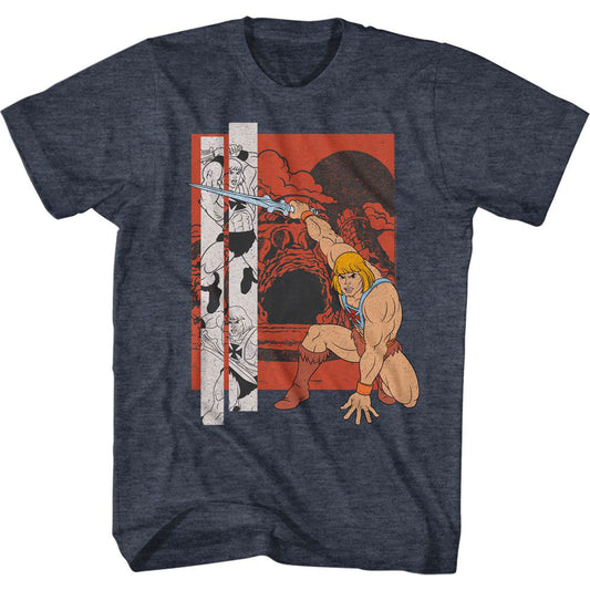 Masters Of The Universe Red Square Castle Grayskull T-shirt Front