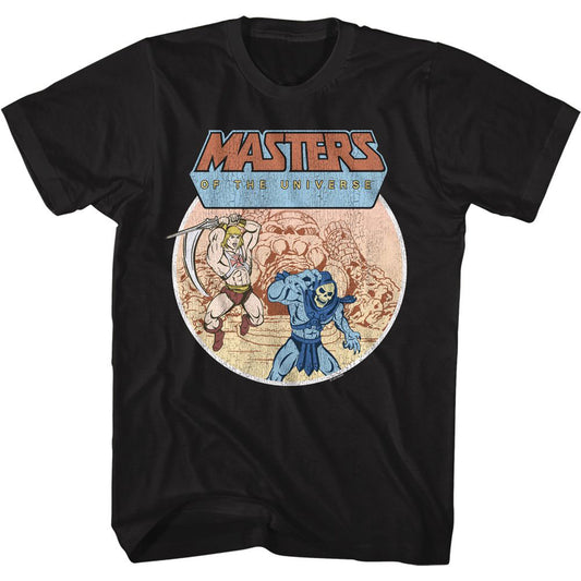 Masters Of The Universe He Man And Skeletor Battle T-shirt Front