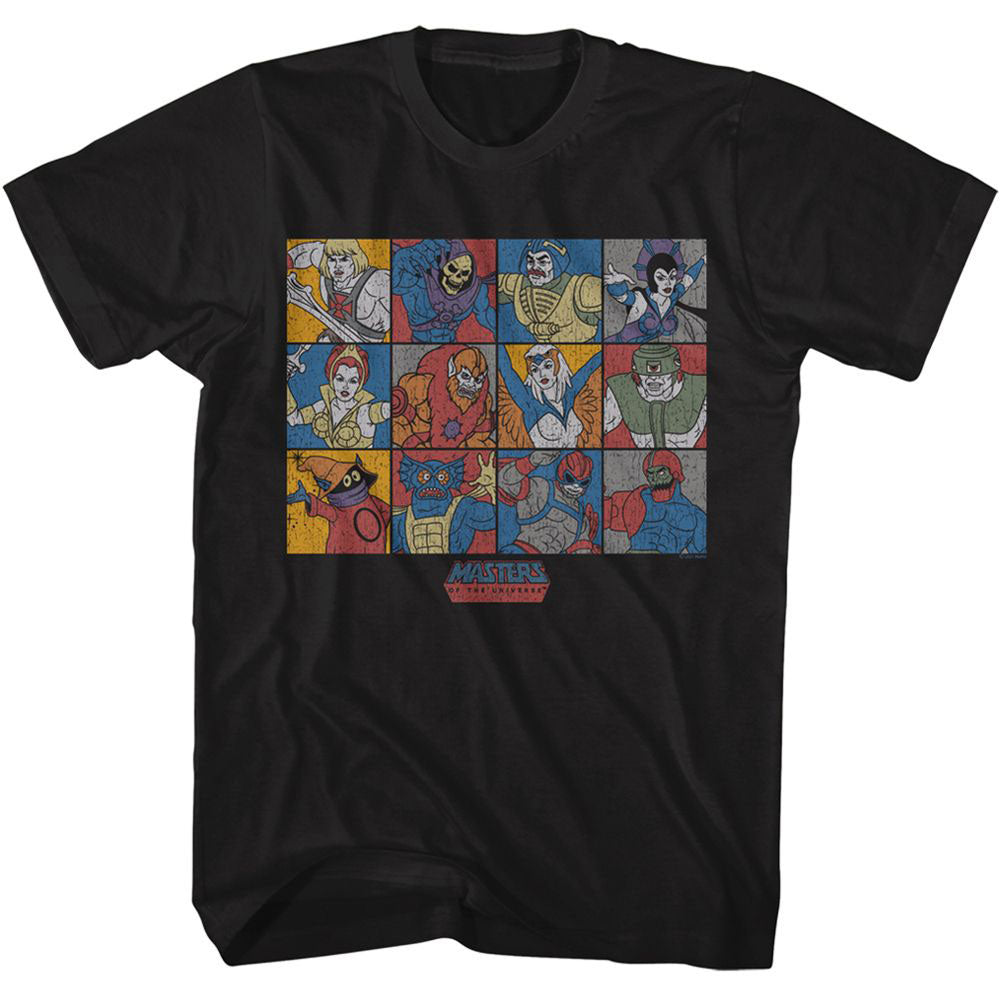 Masters Of The Universe Character Blocks T-shirt Front