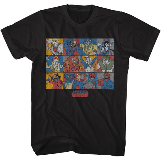 Masters Of The Universe Character Blocks T-shirt Front
