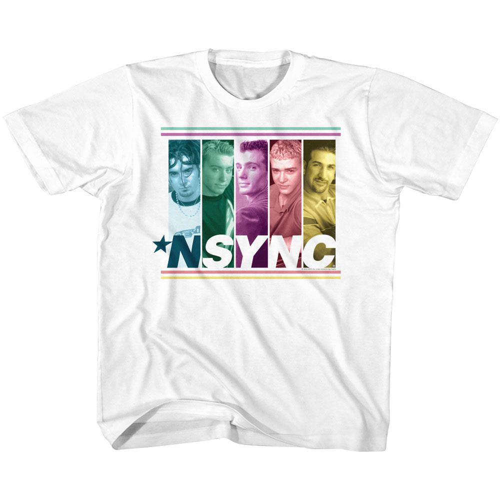 Nsync Multicolored Boxes Youth T-shirt Front