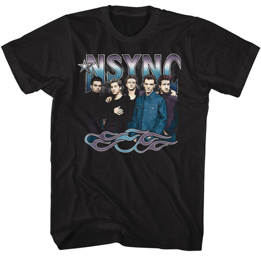 Nsync Cool Tones And Flames T-shirt Front