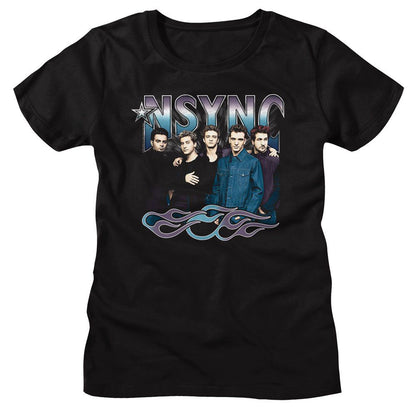 Nsync Cool Tones And Flames Junior Top
