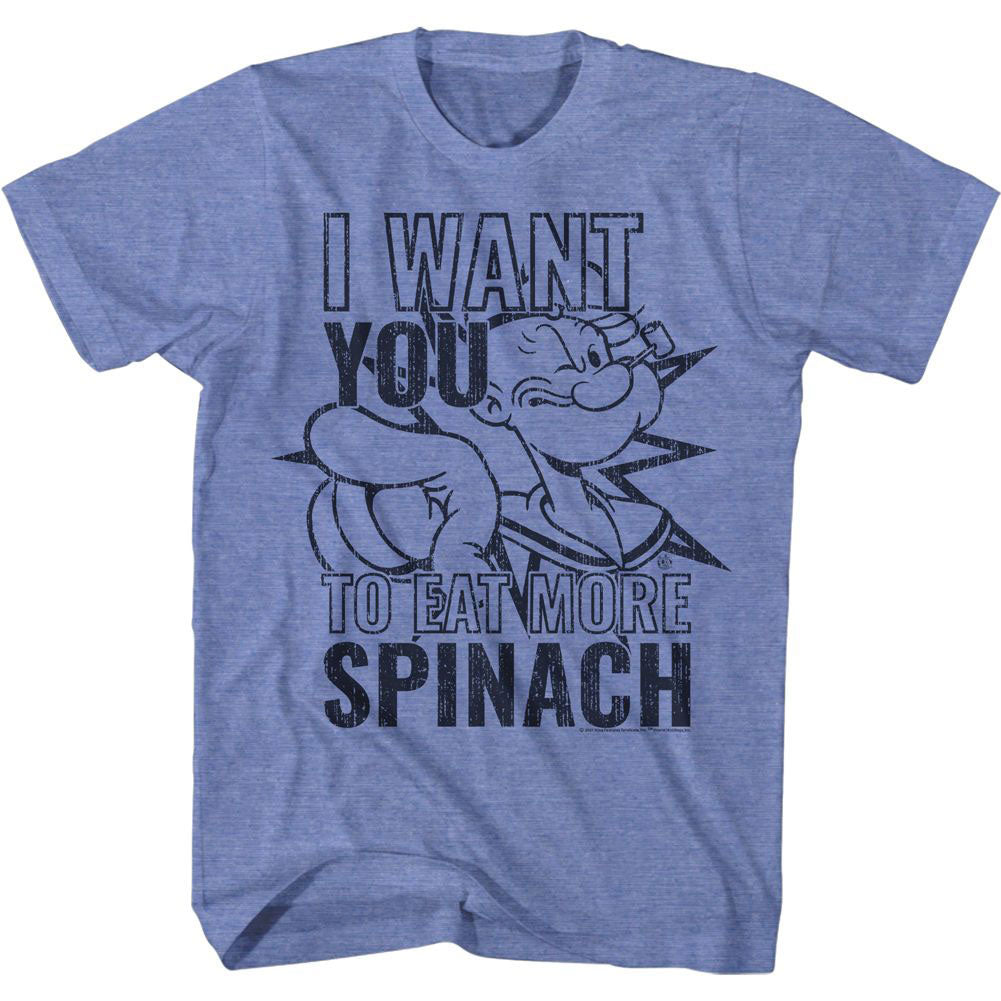 Popeye I Want You To Eat More T-shirt Front