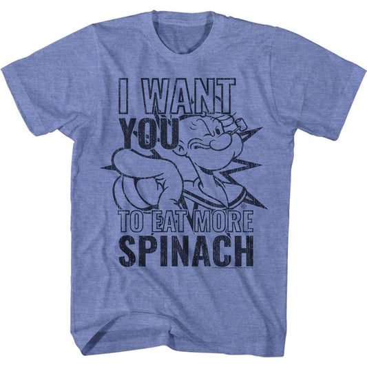 Popeye I Want You To Eat More T-shirt Front