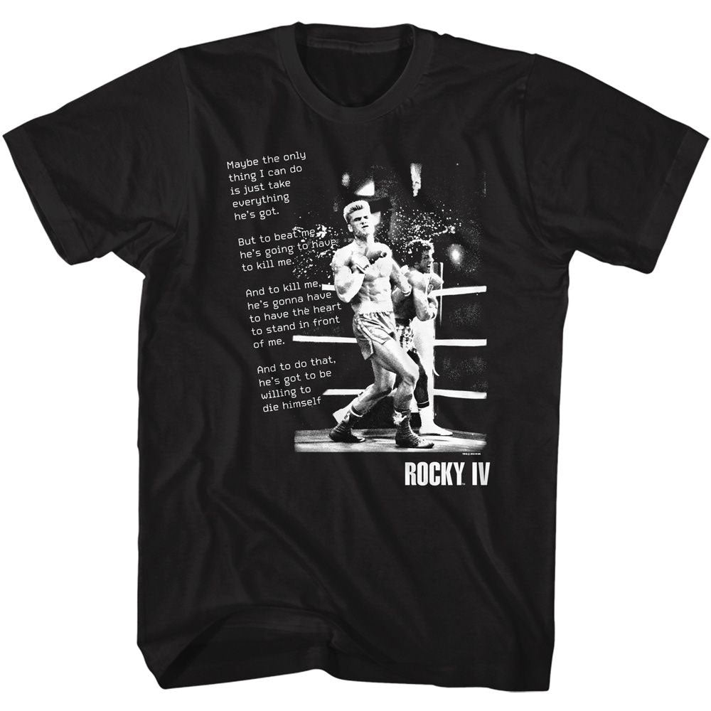 Rocky Iv Monologue T-shirt Front