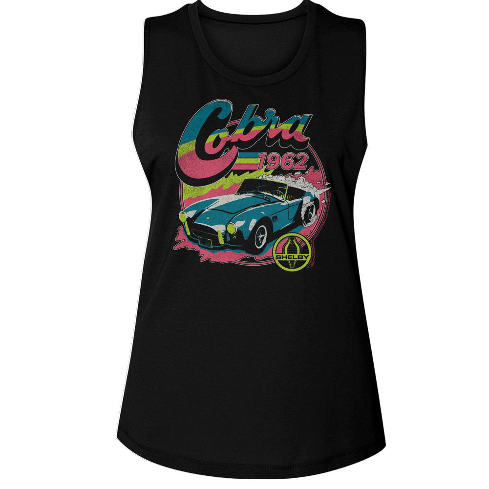 Carroll Shelby Colorful 1962 Cobra Womens Tank Front