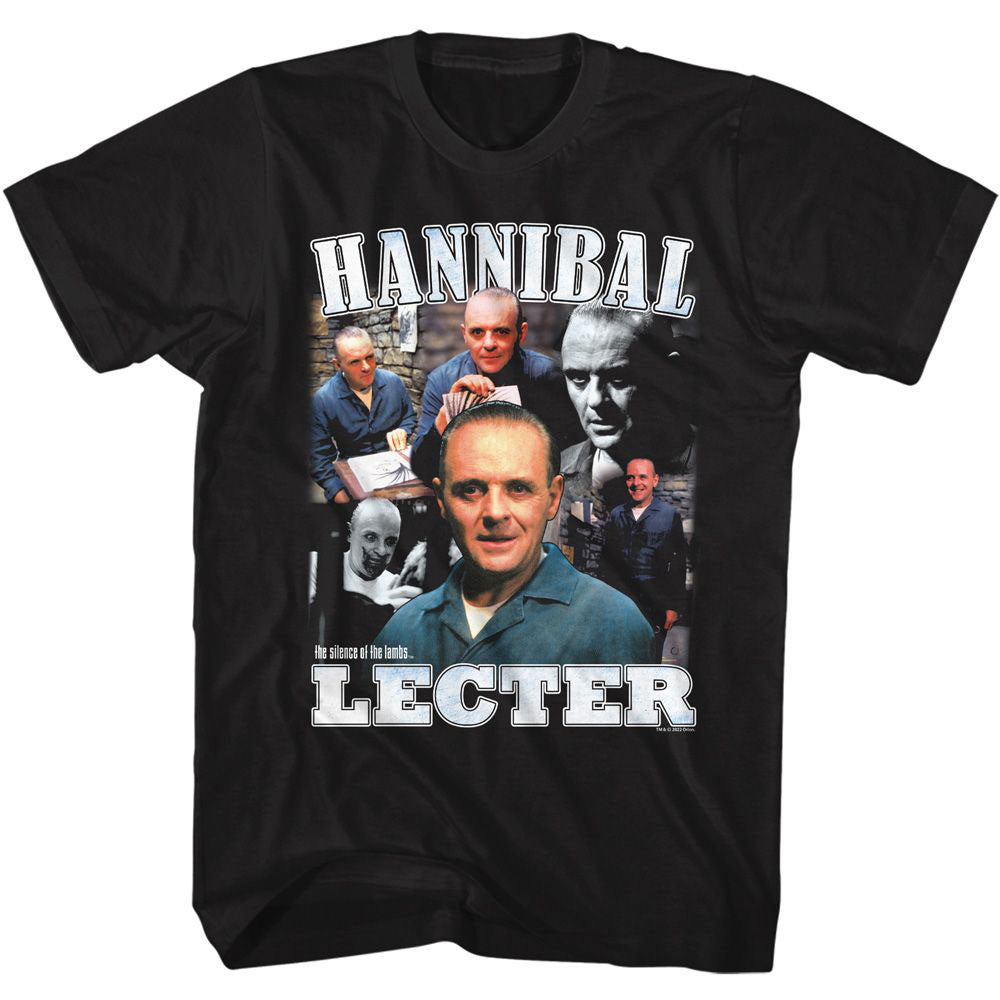 Silence Of The Lambs Silence Hannibal Lecter Collage T-shirt Front