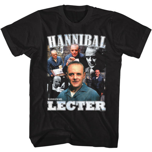 Silence Of The Lambs Silence Hannibal Lecter Collage T-shirt Front