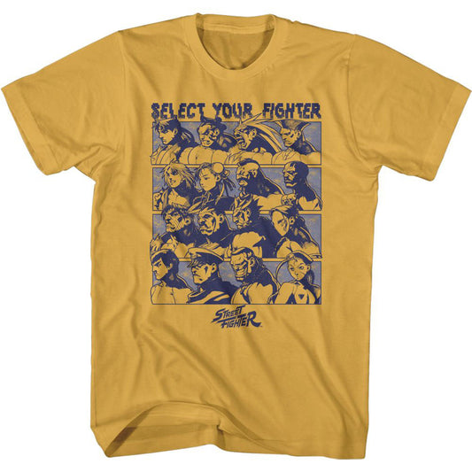Street Fighter Fighter Select T-shirt Front