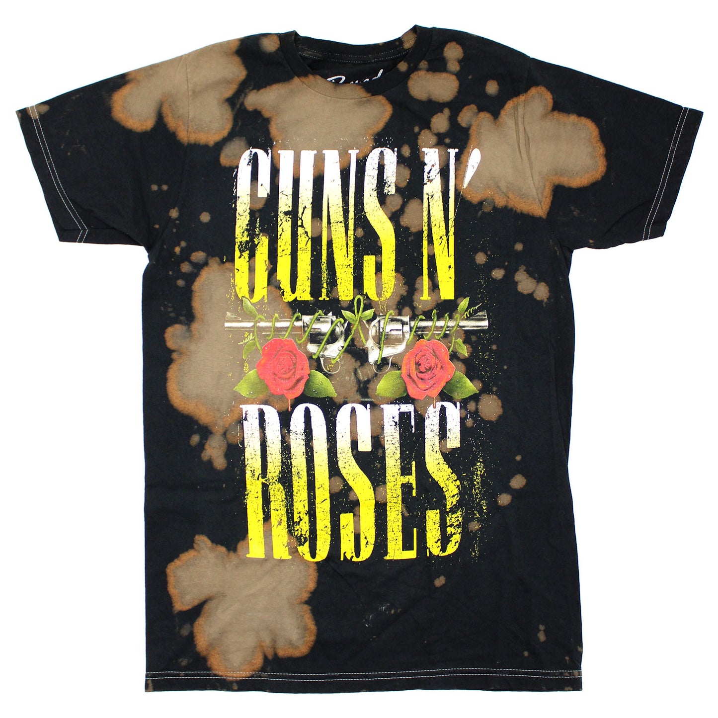 Guns N Roses Bleach Splatters Allover Vintage T-shirt Front