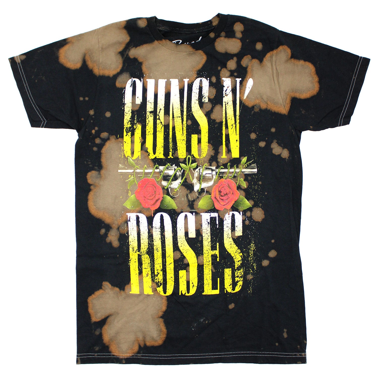 Guns N Roses Bleach Splatters Allover Vintage T-shirt Front