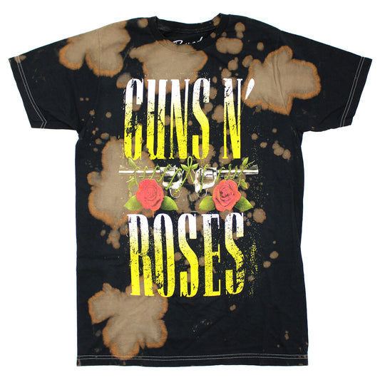 Guns N Roses Bleach Splatters Allover Vintage T-shirt Front