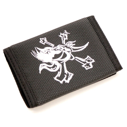 Metallica Logo/Hetfield Scary Guy & Crossbones Tri-Fold Wallet Back