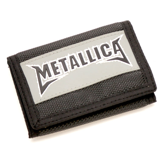 Metallica Logo/Hetfield Scary Guy & Crossbones Tri-Fold Wallet Front