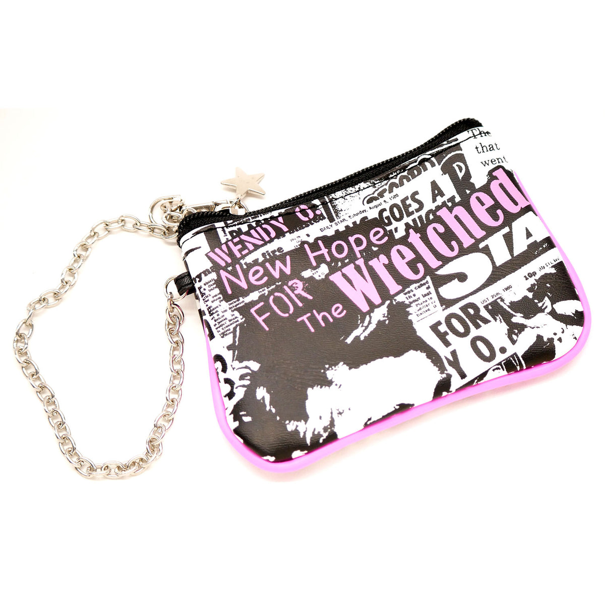 Plasmatics Vinyl Coin Purse W/ Chain Girls Wallet Back