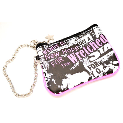 Plasmatics Vinyl Coin Purse W/ Chain Girls Wallet Back