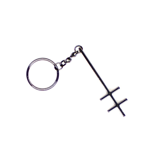 Black Cross Metal Keychain Metal Key Chain