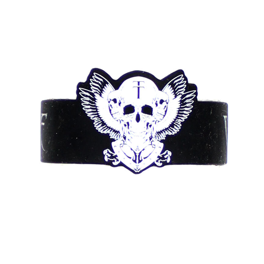 Bullet For My Valentine Skull Wing Diecut Rubber Bracelet Front