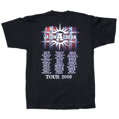 Jason Aldean Standing Photo 2008 Tour Tee (Corinth - Great Falls) T-shirt Back