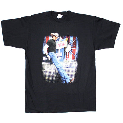 Jason Aldean Standing Photo 2008 Tour Tee (Corinth - Great Falls) T-shirt Front