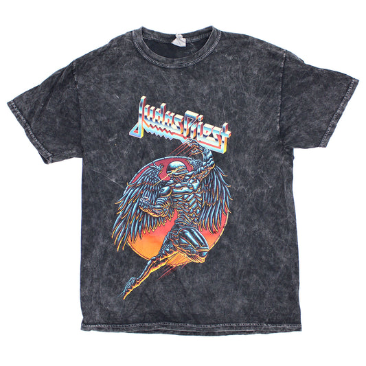 Judas Priest Flying Killer Acid Wash Tee Vintage T-shirt Front