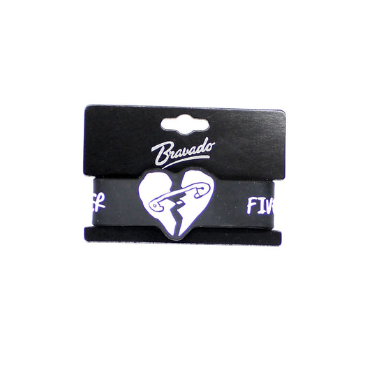 5 Seconds Of Summer A Rare Find Heart With Pin (Only 1 Available) Rubber Bracelet