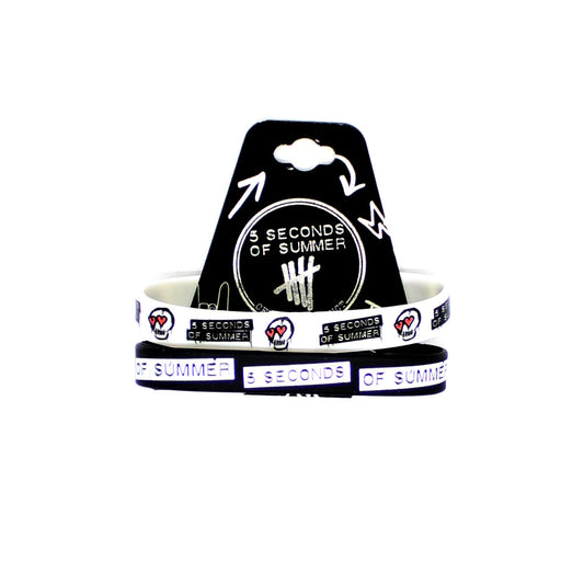 5 Seconds Of Summer 2 Pack Rubber Bracelet Front